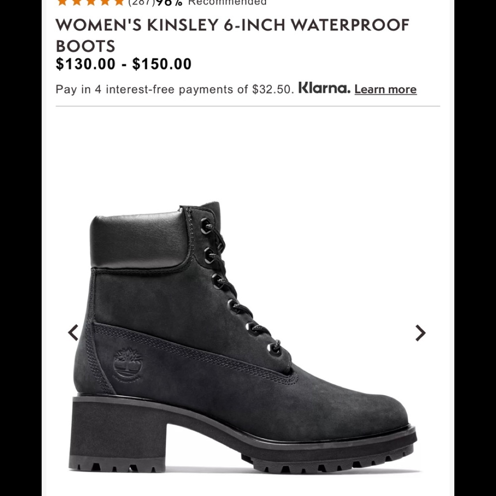 Timberland Kinsley Boots womens size 8.5